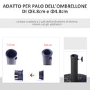 Base per Ombrellone da Giardino Ø45 cm 9 Kg in Resina con Finiture in Bronzo