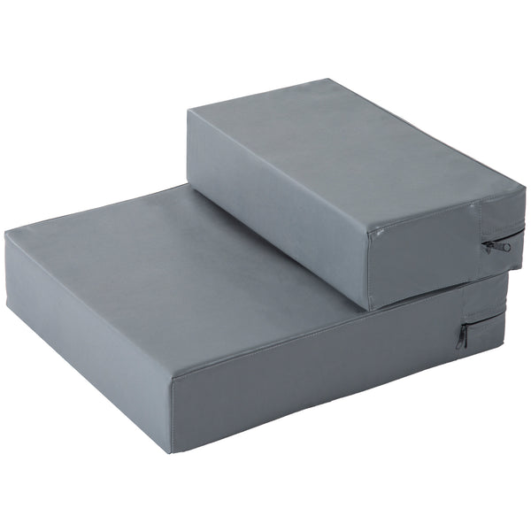 Scaletta per Cani Materassino 2 in 1 45x39x20 cm in PU e Gommapiuma Grigio online