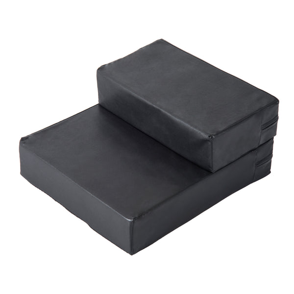 prezzo Scaletta per Cani Materassino 2 in 1 45x39x20 cm in PU e Gommapiuma Nero