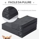 Scaletta per Cani Materassino 2 in 1 45x39x20 cm in PU e Gommapiuma Nero