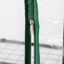 Mini Serra per Piante a 5 Ripiani 69x49x193 cm in Acciaio Verde