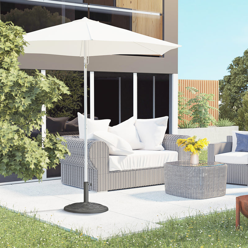 Base per Ombrellone da Giardino Ø54,5 cm 19 Kg in Resina con Finiture in Bronzo