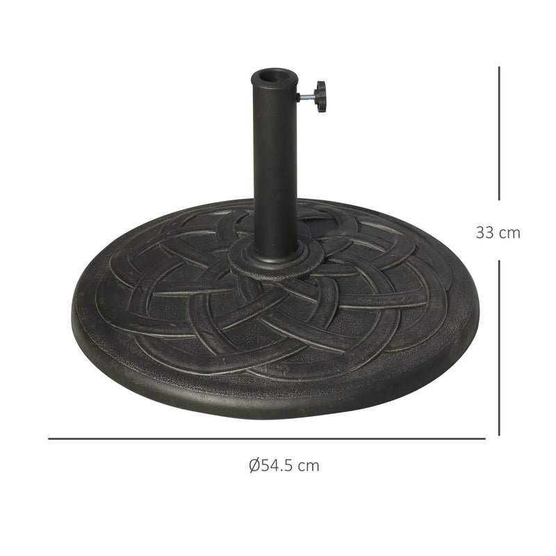 Base per Ombrellone da Giardino Ø54,5 cm 19 Kg in Resina con Finiture in Bronzo
