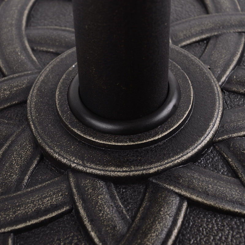 Base per Ombrellone da Giardino Ø54,5 cm 19 Kg in Resina con Finiture in Bronzo