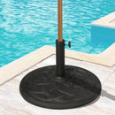 Base per Ombrellone da Giardino Ø54,5 cm 19 Kg in Resina con Finiture in Bronzo