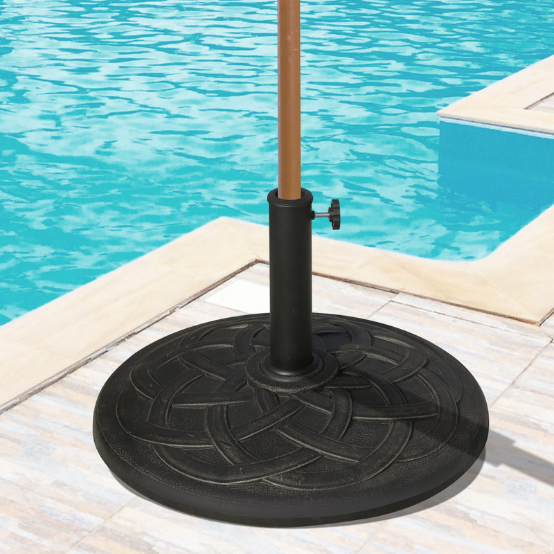 Base per Ombrellone da Giardino Ø54,5 cm 19 Kg in Resina con Finiture in Bronzo