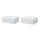 Set 2 Comodini Sospesi 40x30x15 cm Design Moderno Bianco