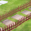 Staccionata in Legno 12 Pezzi H34 cm per Aiuole Giardino e Orto