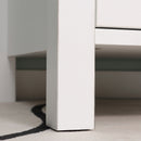 Comodino 2 Cassetti 40x39x48 cm in MDF Bianco