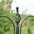 Mangiatoia per Uccelli da Giardino 54,5x54,5x208 cm in Acciaio Nero