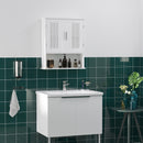 Mobiletto da Bagno a Muro 60x20x70 cm 2 Ante 1 Ripiano Bianco