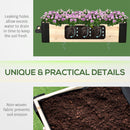 Fioriera Rialzata con Ruote da Esterno per Fiori e Piante in Legno