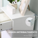 Mobile Bagno 1 Anta 1 Cassetto 35x30x77,5 cm in Legno Bianco