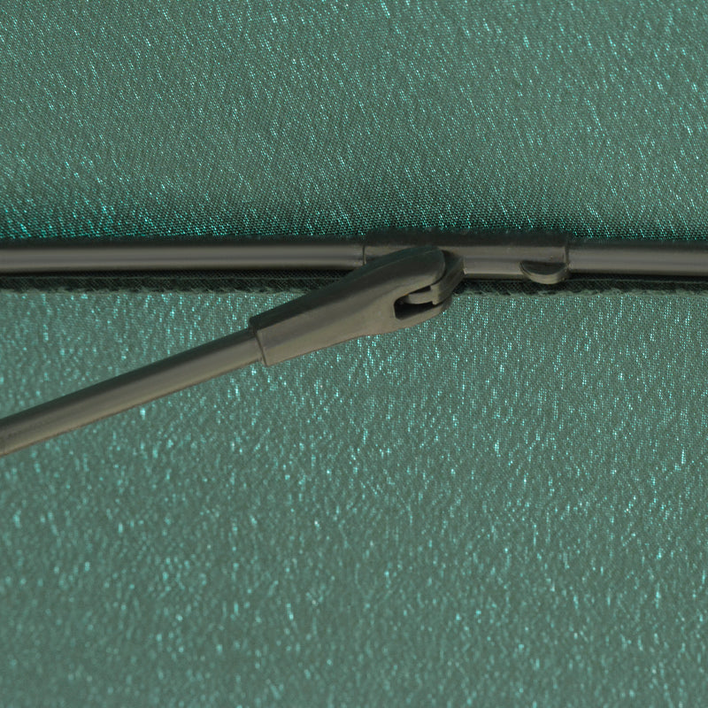 Ombrellone da Giardino Ø2,55m 18 Stecche Testa Inclinabile Verde