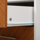 Comodino 2 Cassetti 40x39x48 cm in Metallo e Legno Marrone