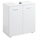 Mobile Sotto Lavabo Bagno 2 Ante 60x30Px62,5 cm in Legno Bianco
