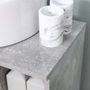 Mobile Sotto Lavabo Bagno 6 Ripiani 1 Anta 60x30x68 cm in Legno Grigio