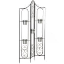 Portapiante Verticale Pieghevole 82x12.5x150 cm in Metallo Nero