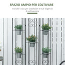 Portapiante Verticale Pieghevole 82x12.5x150 cm in Metallo Nero