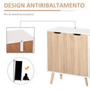 Mobile Multiuso 1 Cassetto 3 Ante 90x30x72 cm in Legno Color Legno