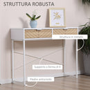 Consolle Moderna per Ingresso e Soggiorno 100x30x75 cm in Metallo Bianco