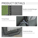 Sedia Sdraio Pieghevole da Giardino 90x65x110 cm con Schienale Reclinabile e Materassino Grigio Chiaro