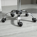 Set 2 Sgabelli Girevoli con Ruote Ø35.5x46-38 cm in Similpelle Nero