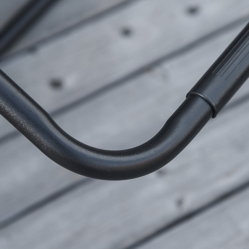 Sedia Sdraio Zero Gravity 90x67x110 cm con Tettuccio e Portabicchieri Nero