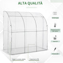 Serra da Giardino 214x118x212 cm Porta Avvolgibile Bianca