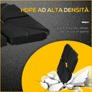 Base per Ombrellone da Giardino 4 Pezzi in Plastica Riempibili con Acqua e Sabbia Nero