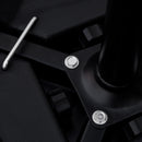 Base per Ombrellone da Giardino 4 Pezzi in Plastica Riempibili con Acqua e Sabbia Nero