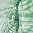 Serra a Tunnel 150x300x200 cm con Porta Avvolgibile e Finestre Verde