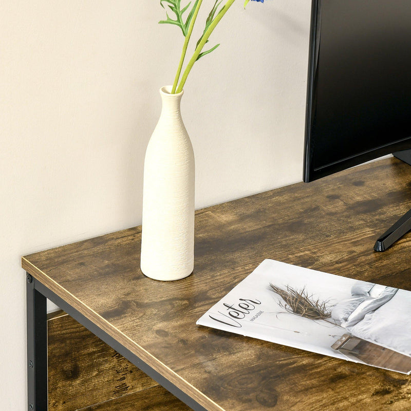 Scrivania da Ufficio 120x60x75 cm in Legno e Metallo Marrone Rustico