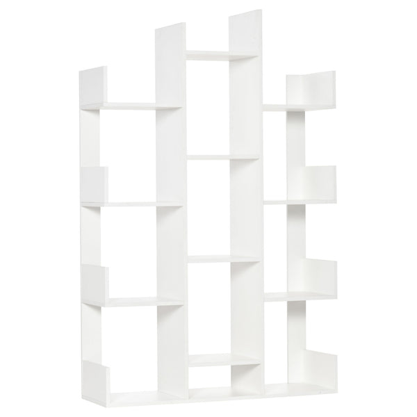 Libreria ad Albero 96x30x150 cm 13 Ripiani Bianco online