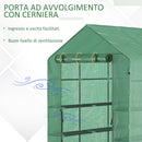 Serra da Giardino 214x143x195 cm con 2 Ripiani Portavasi Verde