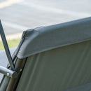 Dondolo da Giardino 3 Posti 172x120x153 cm con Tettuccio Parasole Regolabile e Cuscini Grigio