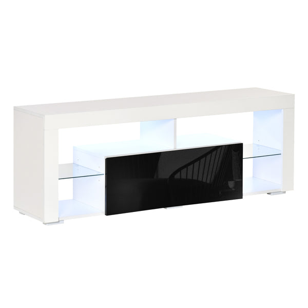 acquista Mobile Porta TV Fino a 55" 140x35x52 cm con Luci LED Bianco