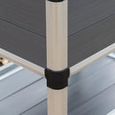 Fioriera Rialzata con Mini serra e Mensola Inferiore in Policarbonato e Alluminio Grigio