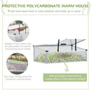 Fioriera Rialzata con Mini serra e Mensola Inferiore in Policarbonato e Alluminio Grigio