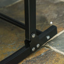 Set 2 Lettini Prendisole Pieghevoli 61x165x63 cm in Alluminio e Textilene Nero