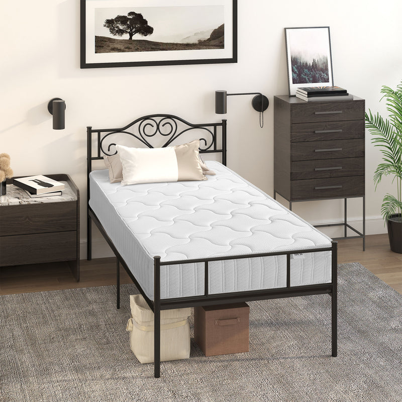 Materasso Memory e Molle Singolo 80x190 cm H20 Bianco