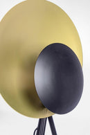 Lampada da Terra Piantana 87x56x155 cm E27 con Treppiede Nero e Oro