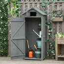 Casetta Box da Giardino Porta Utensili 77x54,2x179 cm in Legno Impermeabile Grigio