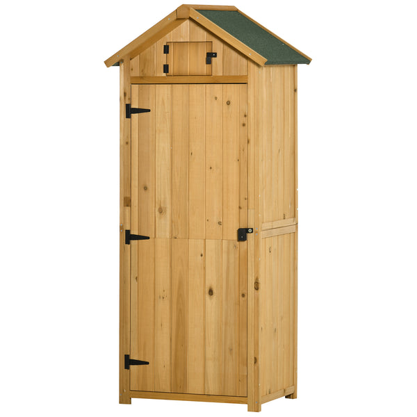 online Casetta Box da Giardino Porta Utensili 77x54,2x179 cm in Legno Impermeabile Giallo