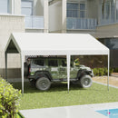 Gazebo da Giardino Garage Portatile 4x4x2,85m in tessuto PE Bianco