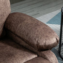 Poltrona Relax Manuale Reclinabile con Poggiapiedi Estraibile Marrone Chiaro