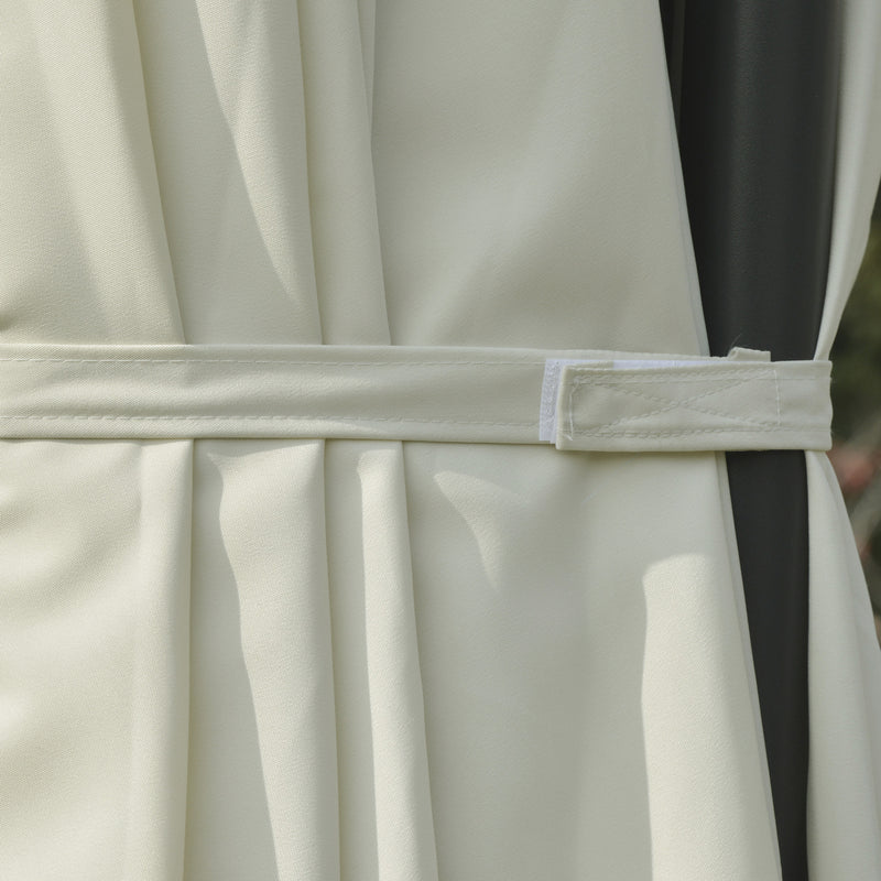 Ombrellone da Giardino Doppio 440x270x250 cm in Poliestere Beige