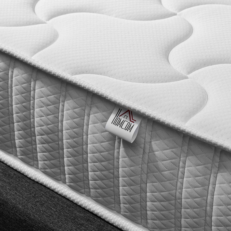 Materasso Memory e Molle Mastrimoniale 160x190 cm H20 Bianco