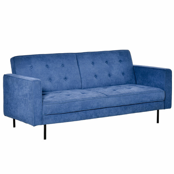 sconto Divano Letto 3 Posti 187x91x85 cm in Tessuto Blu