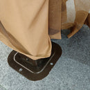 Gazebo da Giardino con Zanzariera Tende Laterali e Tetto Rigido 2,98x2,98m in Alluminio Marrone